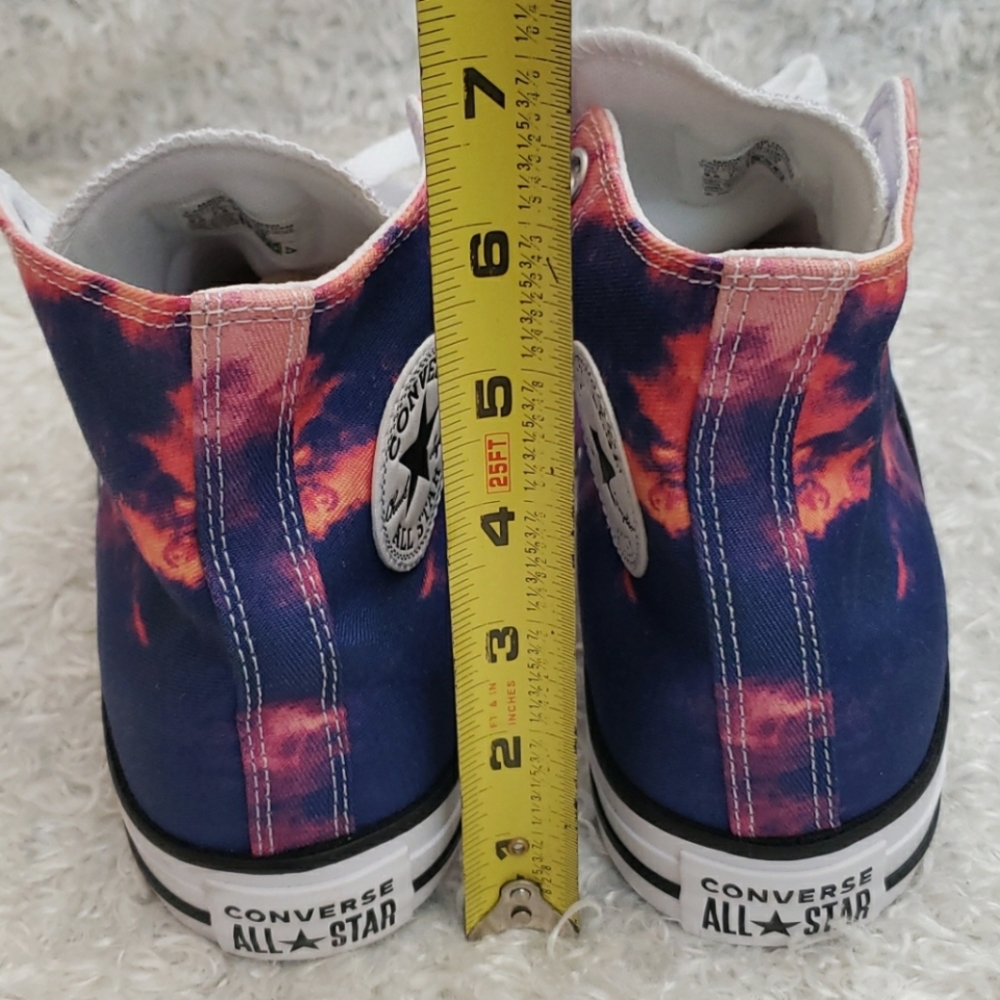 Converse High Top Sneakers in Purple and Pink Tie-Dye - Picture 3 of 5